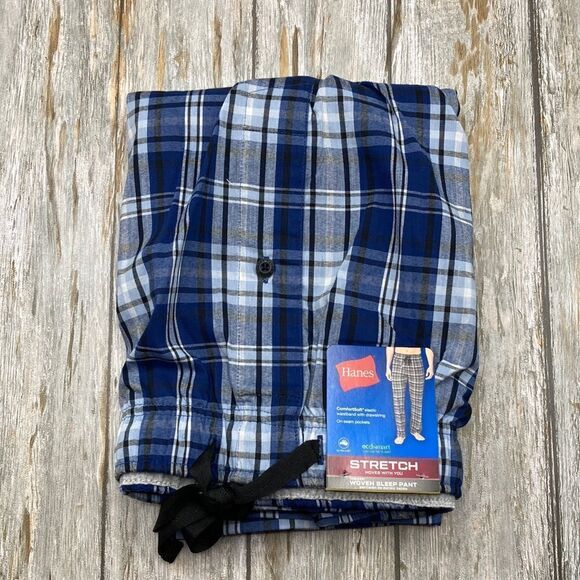 Mens Hanes Woven Stretch Lounge Pajama Pants Size L - Picture 1 of 5